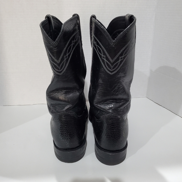 Justin Cowgirl Boots 👢 Lizzard 🦎 and Kid Skin Size 8 B Ladies L👀K - Picture 4 of 12